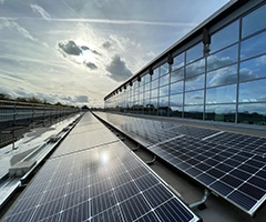 Solar panels on a roof